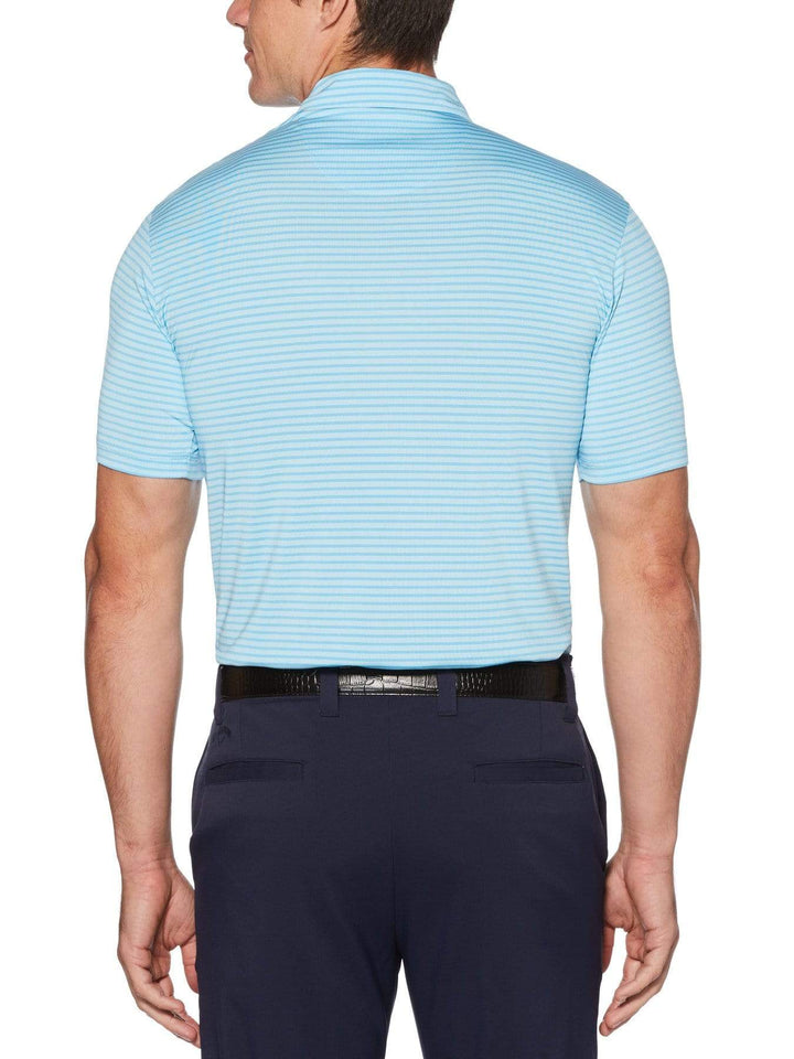 Men's Yarn Dyed Feeder Stripe Short Sleeve Polo