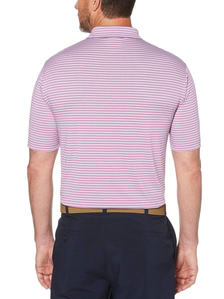 Men's Yarn Dyed Feeder Stripe Short Sleeve Polo