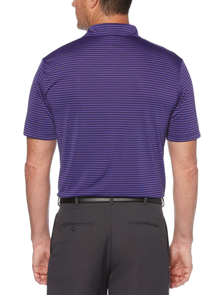 Men's Yarn Dyed Feeder Stripe Short Sleeve Polo