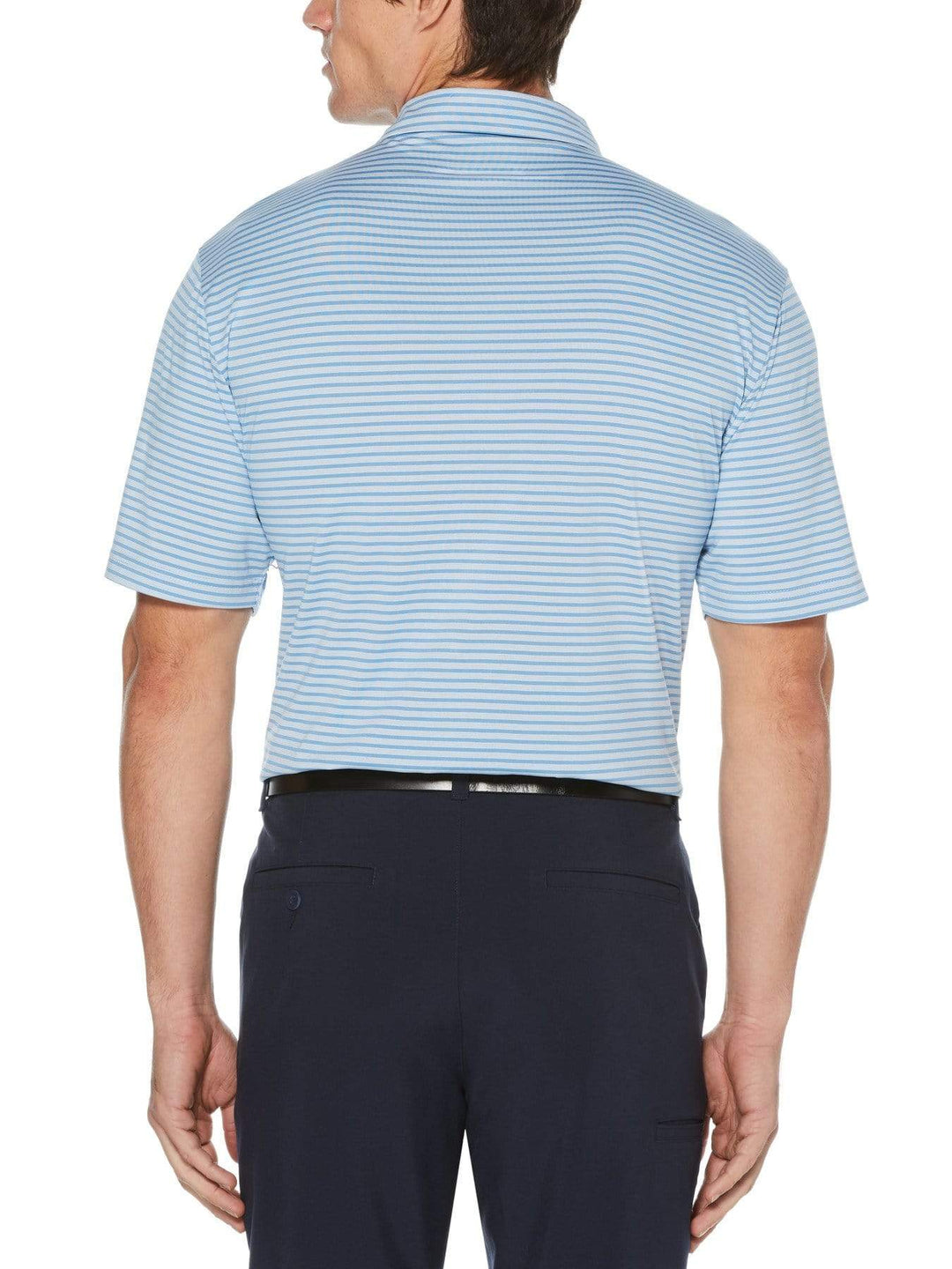 Men's Yarn Dyed Feeder Stripe Short Sleeve Polo