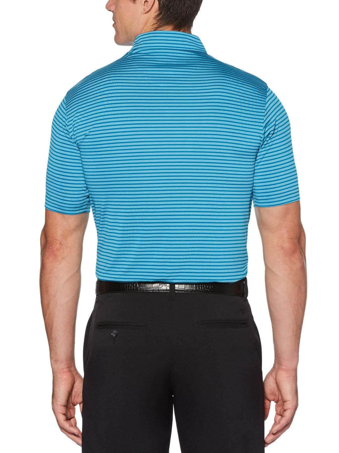 Men's Yarn Dyed Feeder Stripe Short Sleeve Polo
