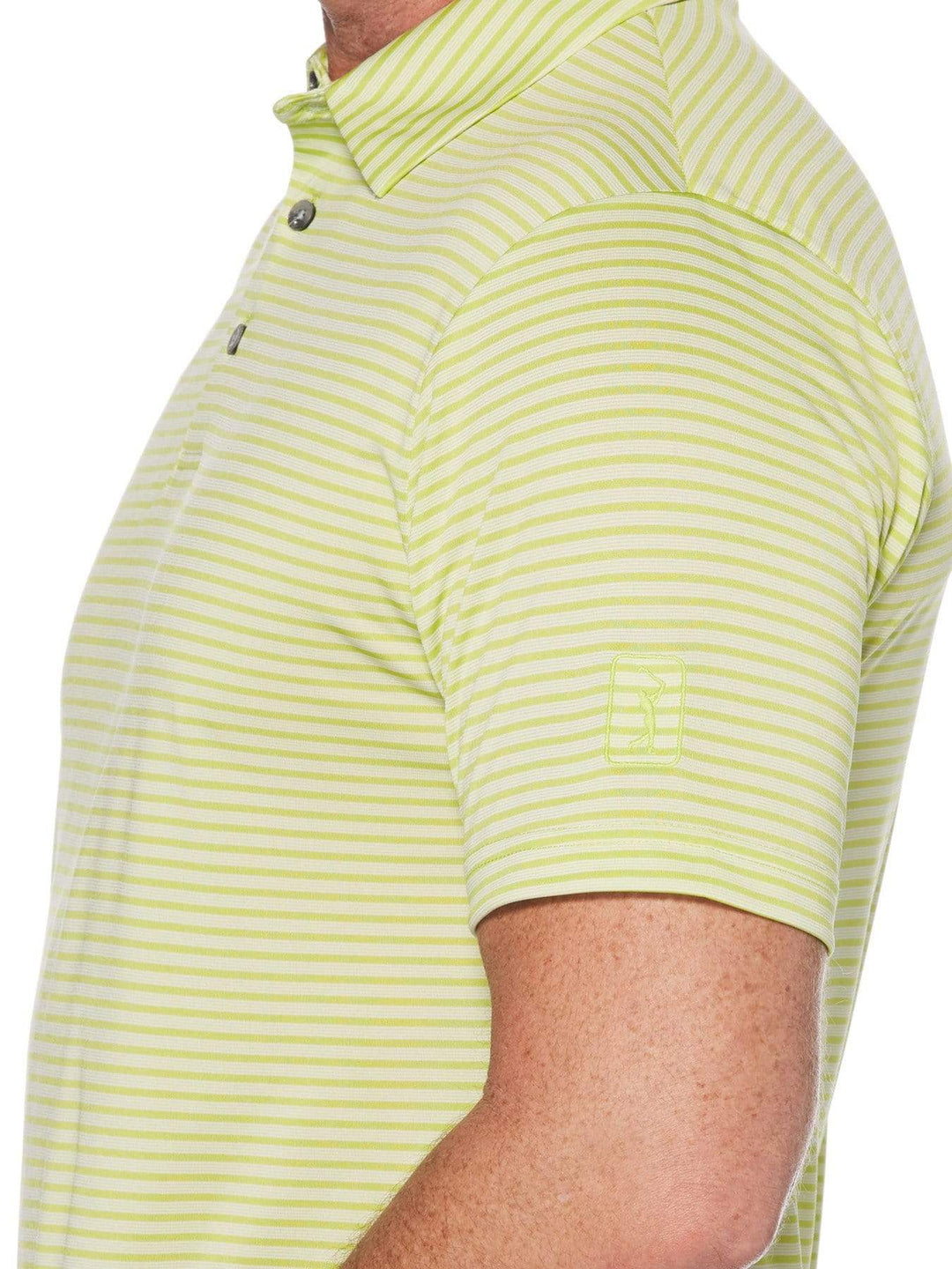 Men's Yarn Dyed Feeder Stripe Short Sleeve Polo