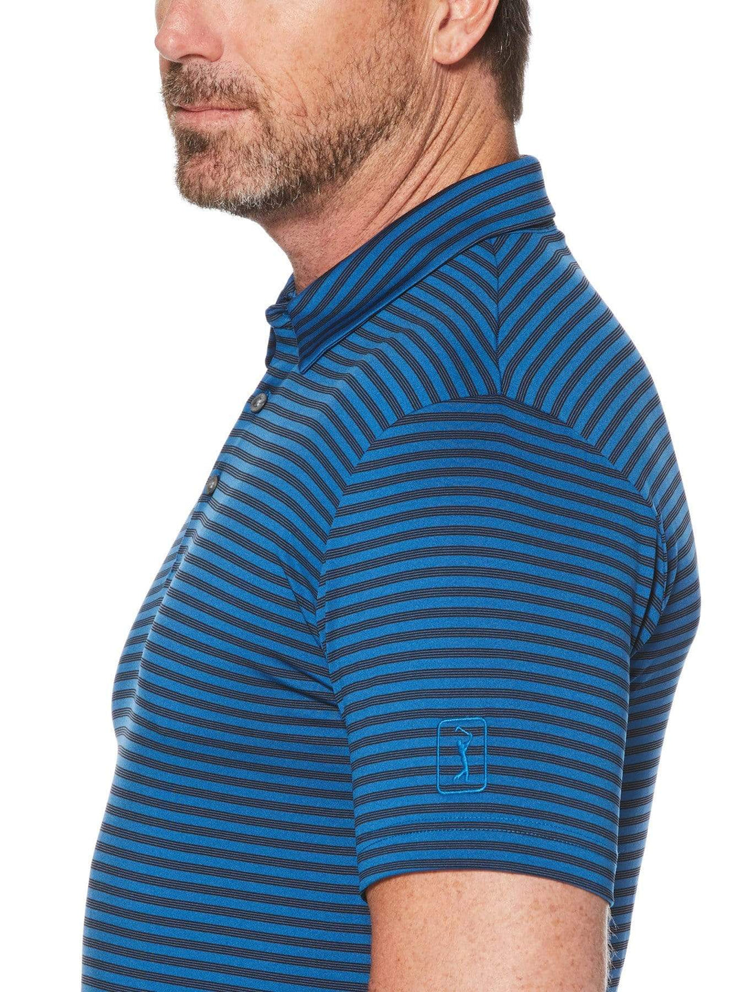 Men's Yarn Dyed Feeder Stripe Short Sleeve Polo