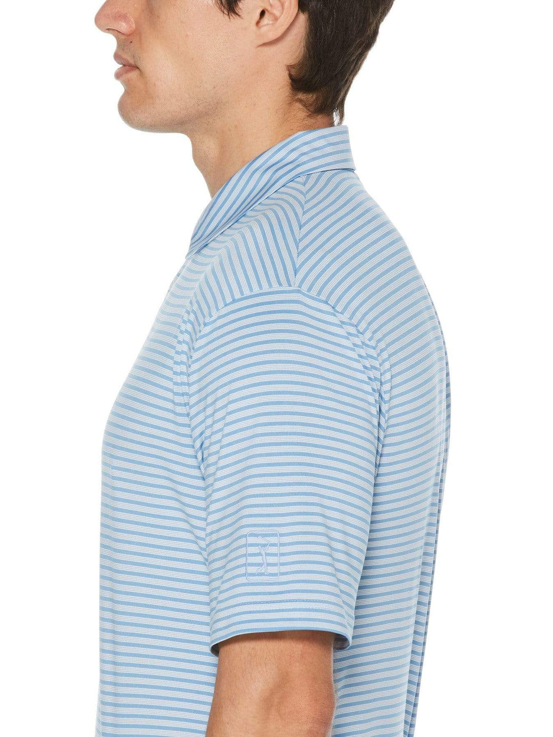 Men's Yarn Dyed Feeder Stripe Short Sleeve Polo