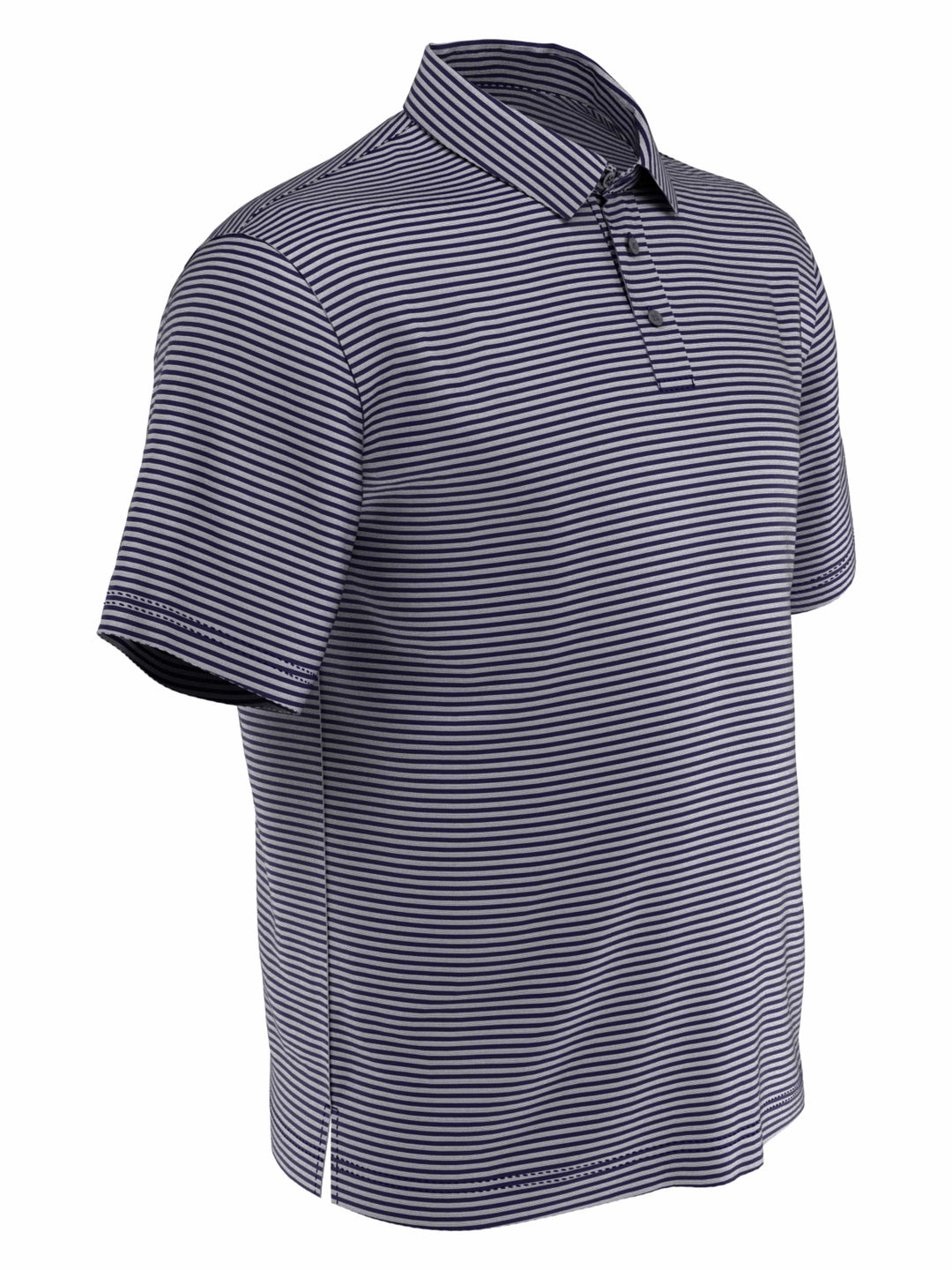 Men's Yarn Dyed Feeder Stripe Short Sleeve Polo