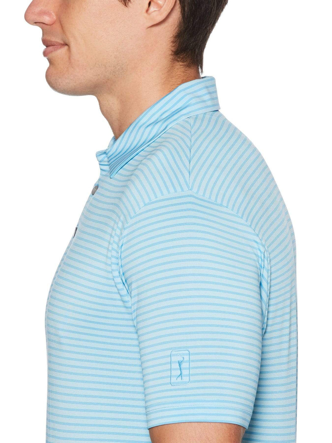 Men's Yarn Dyed Feeder Stripe Short Sleeve Polo