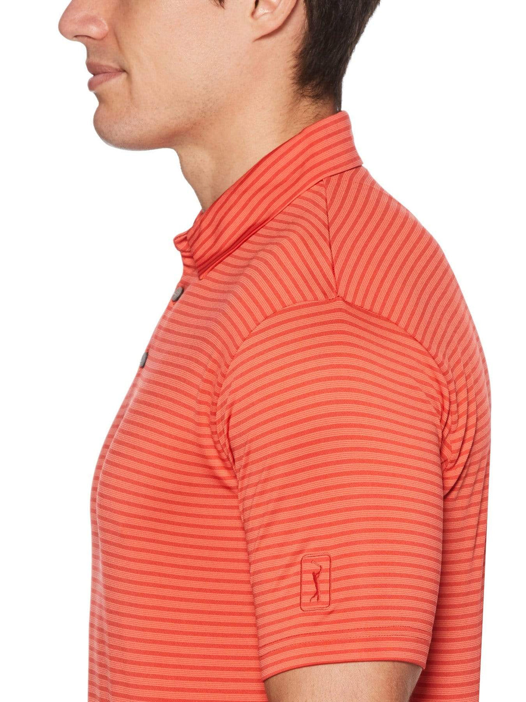 Men's Yarn Dyed Feeder Stripe Short Sleeve Polo