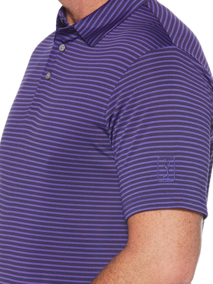 Men's Yarn Dyed Feeder Stripe Short Sleeve Polo