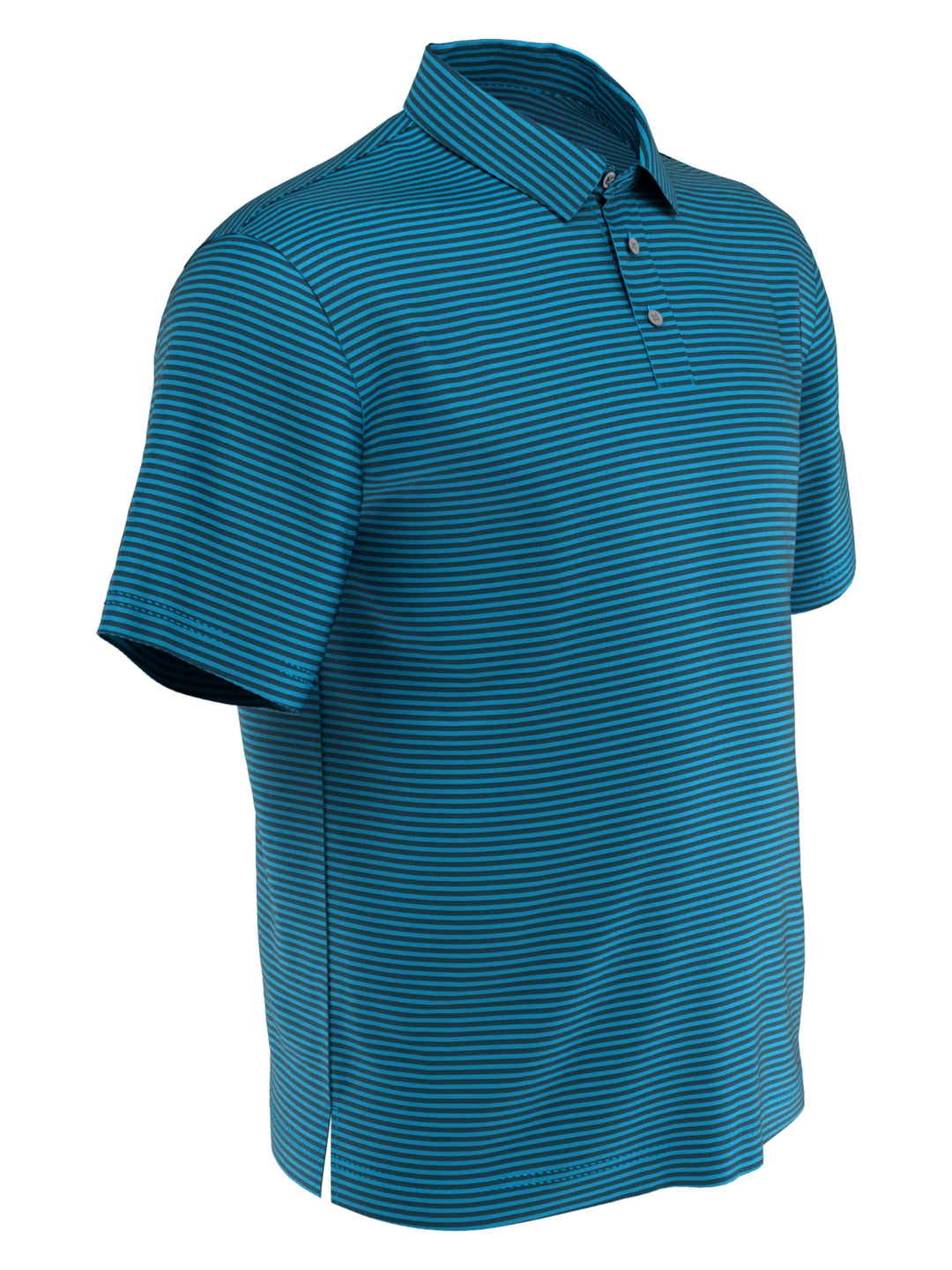 Men's Yarn Dyed Feeder Stripe Short Sleeve Polo