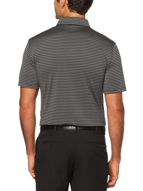 Men's Yarn Dyed Feeder Stripe Short Sleeve Polo
