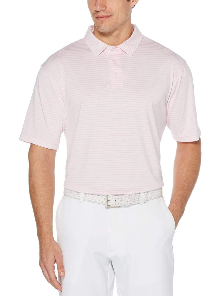 Men's Yarn Dyed Feeder Stripe Short Sleeve Polo