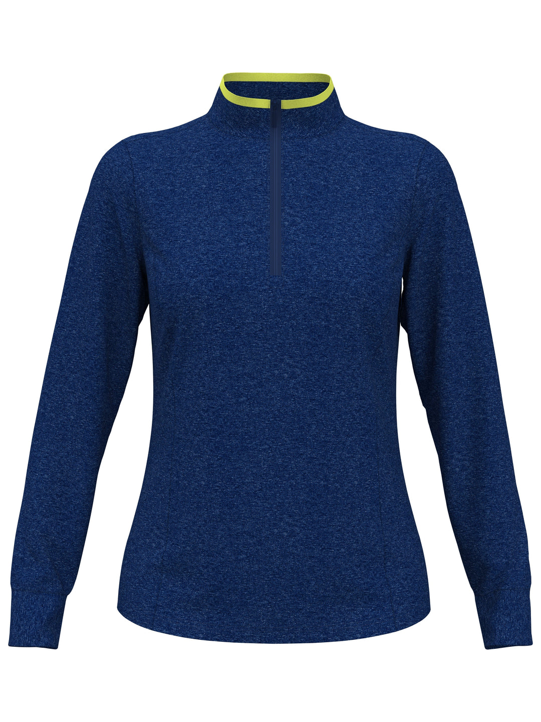 Quarter Zip Golf Sweater (Blue Sapphire Htr) 