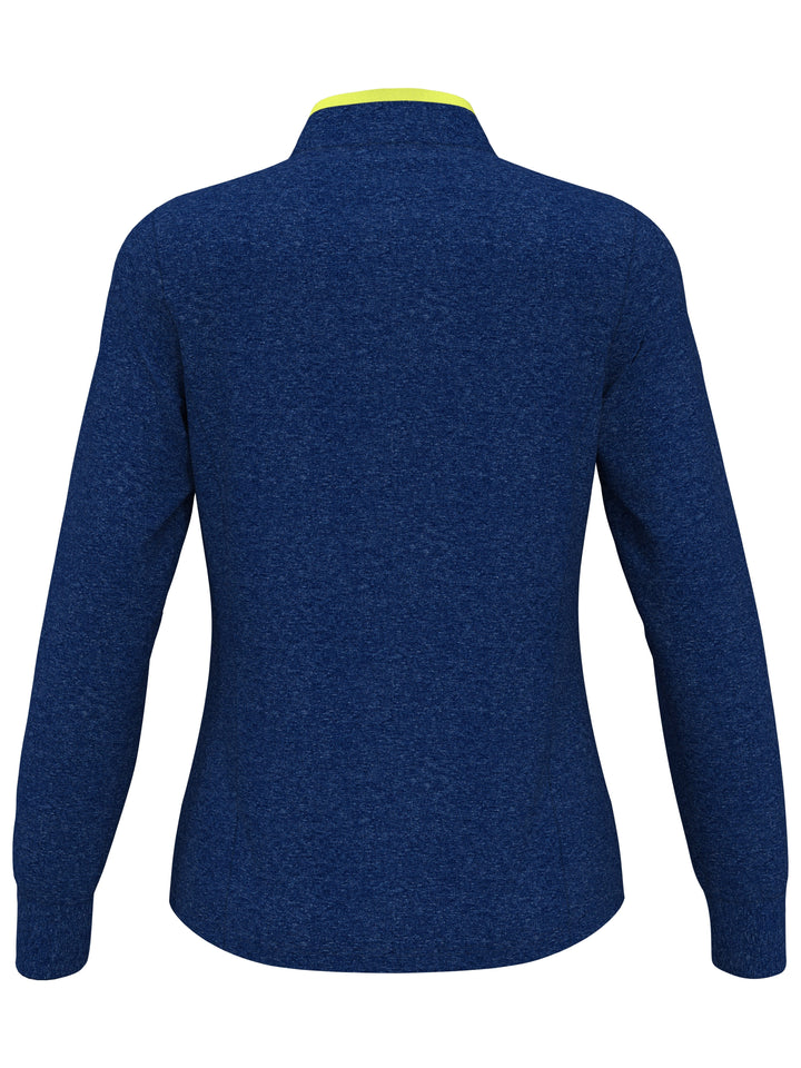 Quarter Zip Golf Sweater (Blue Sapphire Htr) 