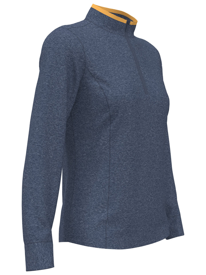 Quarter Zip Golf Sweater (Vintage Indigo Htr) 