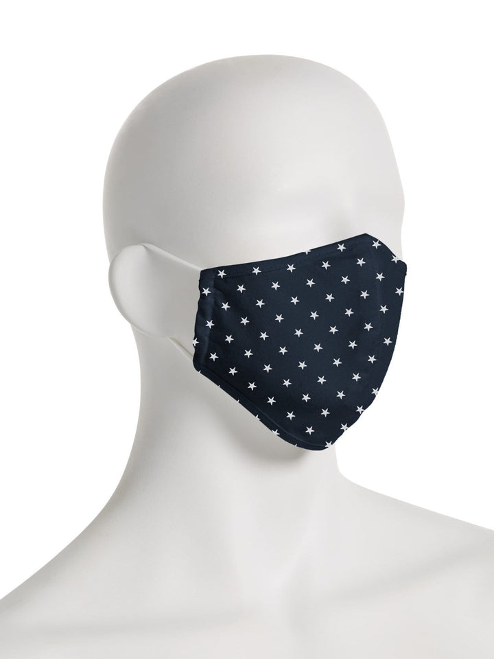 Reusable Assorted Poplin Print 3 Pack Rounded Fabric Face Mask