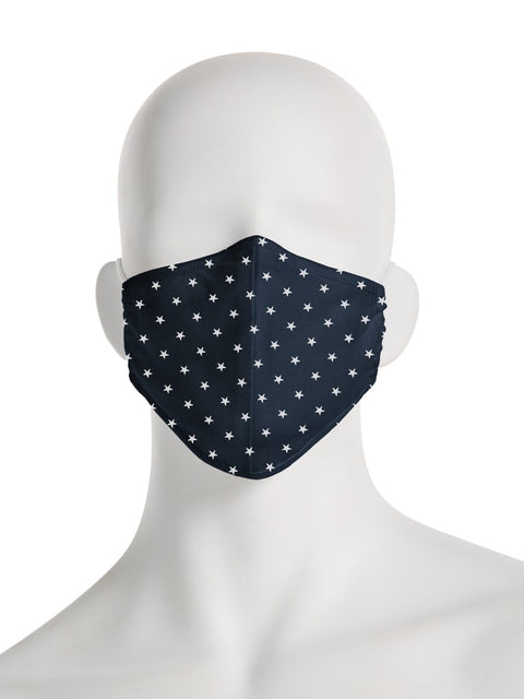 Reusable Assorted Poplin Print 3 Pack Rounded Fabric Face Mask
