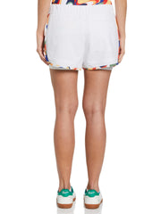 Women's 3" Printed Trim Stretch Tennis Shorts