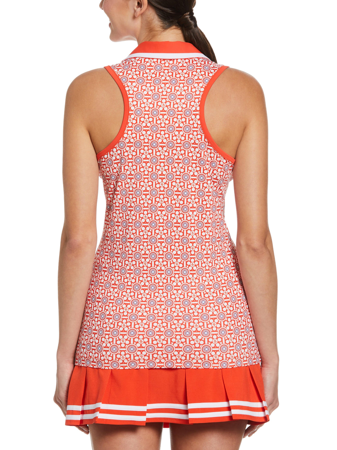 Womens Abstract Printed V-Neck Golf Top (Fiesta) 