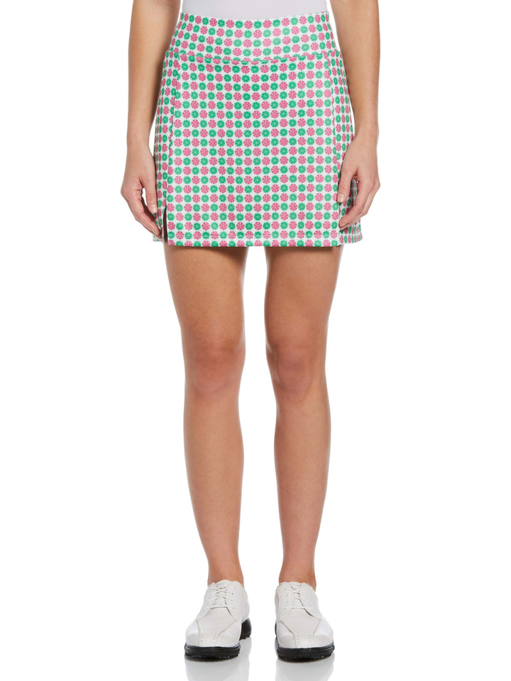 Women's All-Over Lime Printed Golf Skort