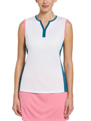 Women's Color Block Golf Shirt with Mesh Back