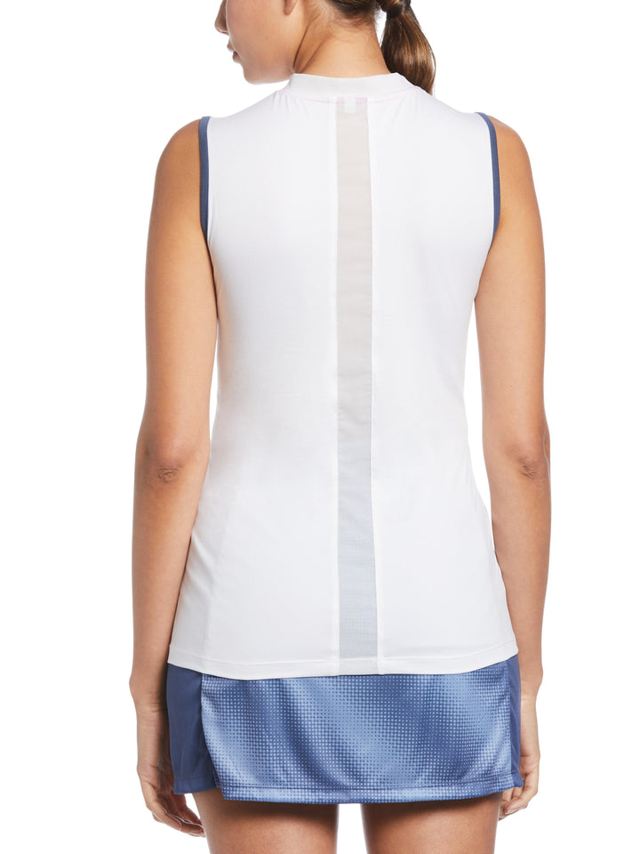 Color Block Golf Top (Bright White) 