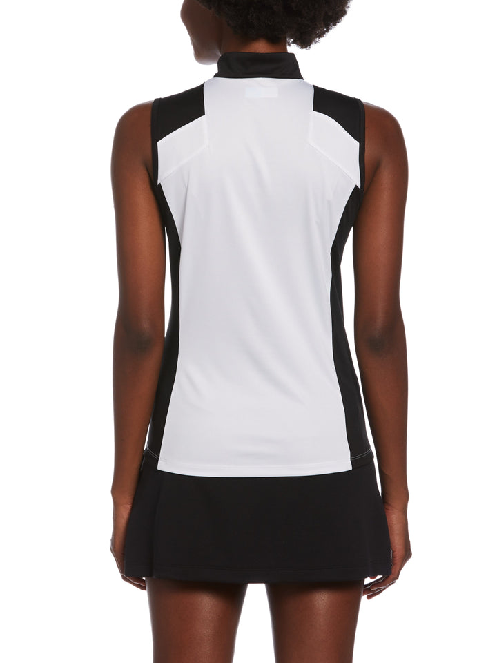 Women's Color Block Sleeveless Golf Polo