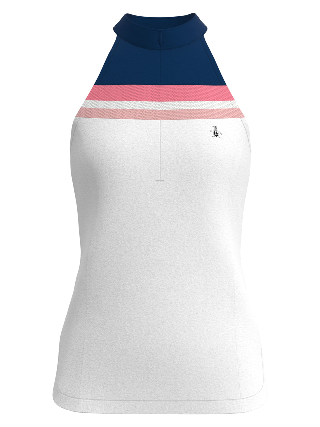 Color Block Tennis Halter Top (Bright White) 