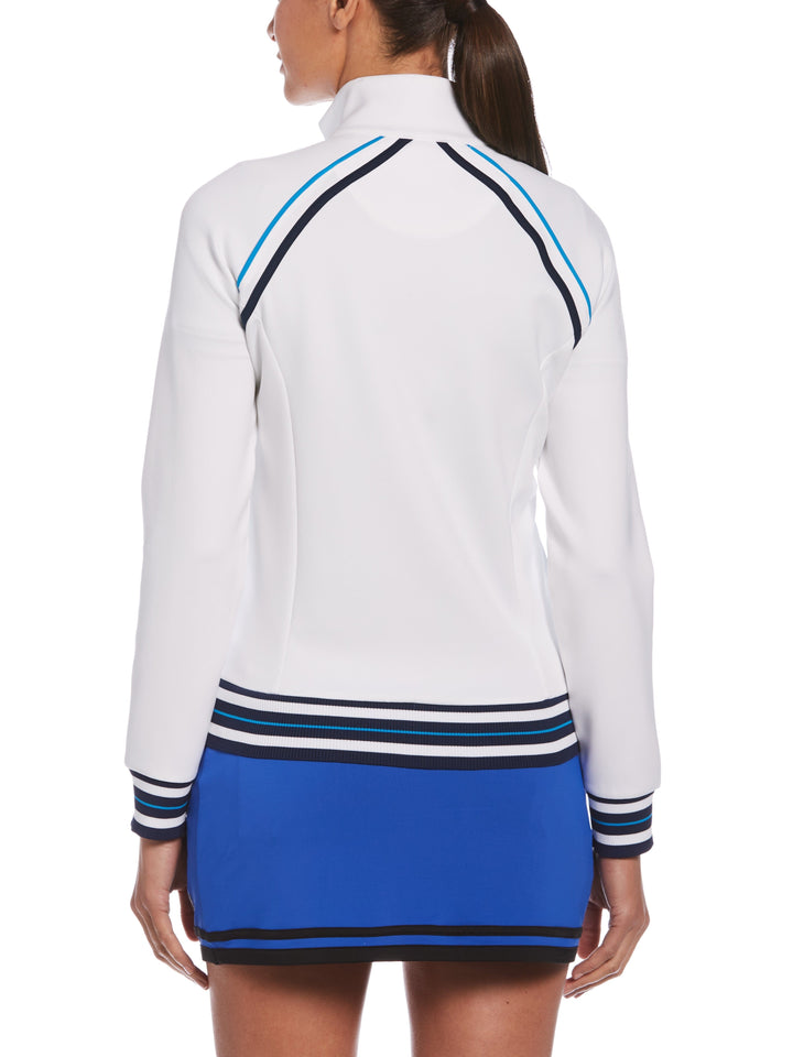 Women's Contrast Piping Track Jacket