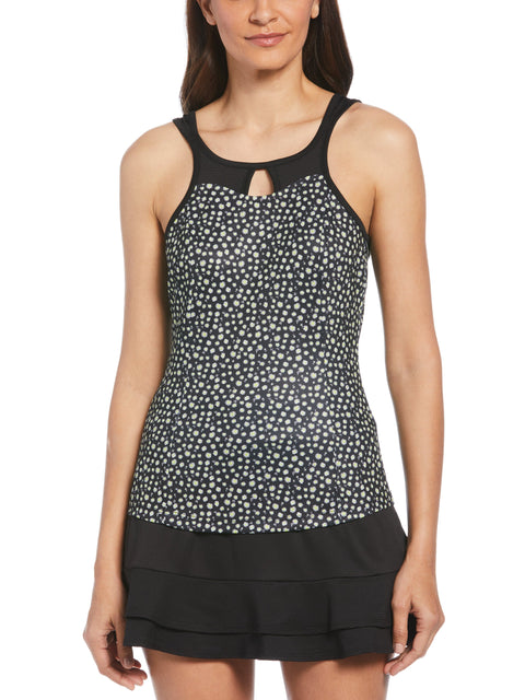 Women's Daisy Print Strappy Tennis Tank