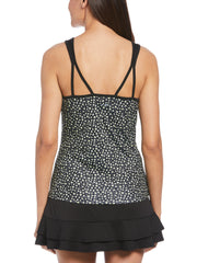 Women's Daisy Print Strappy Tennis Tank