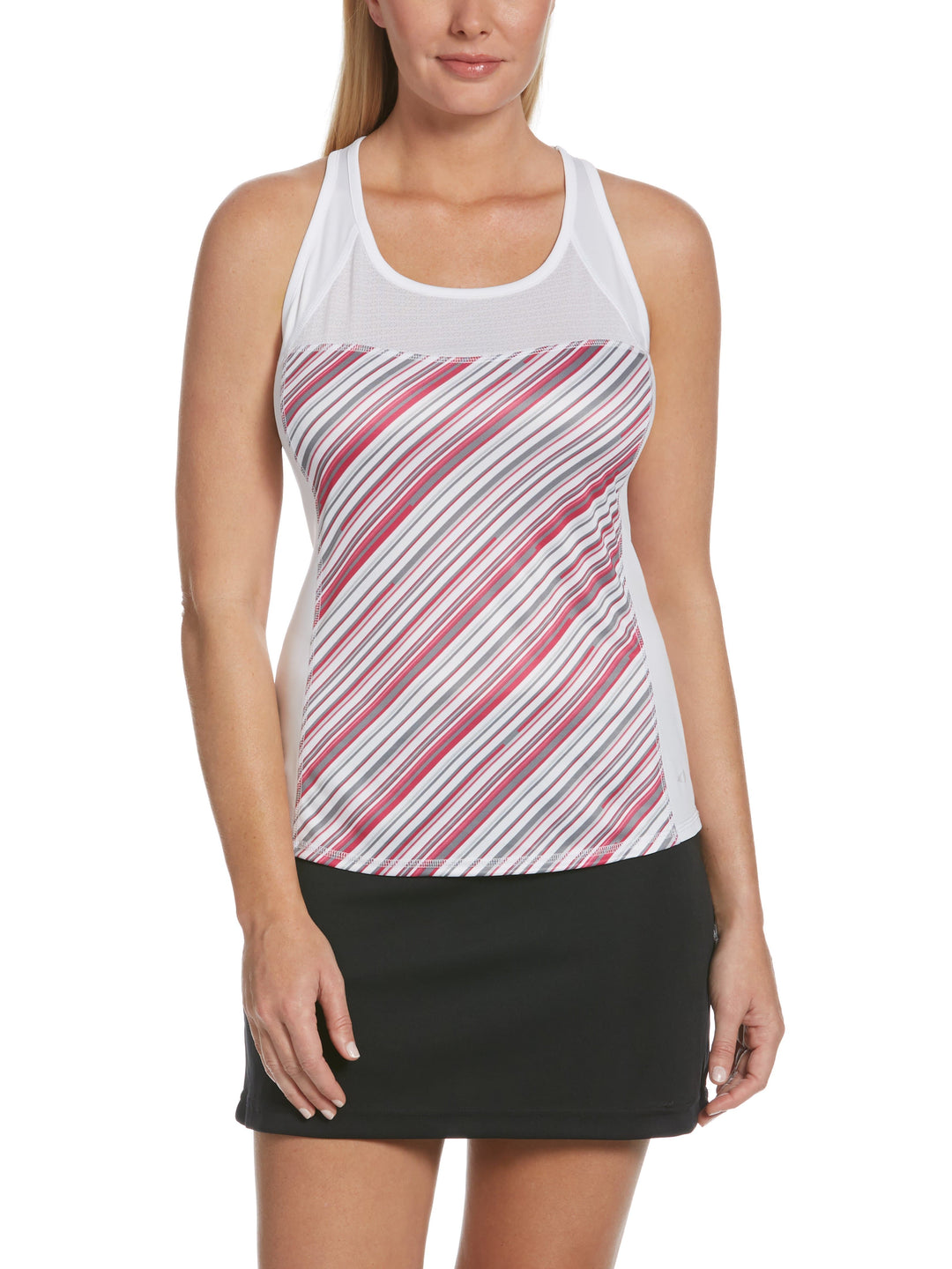 Women's Diagonal Stripe Tennis Tank Top