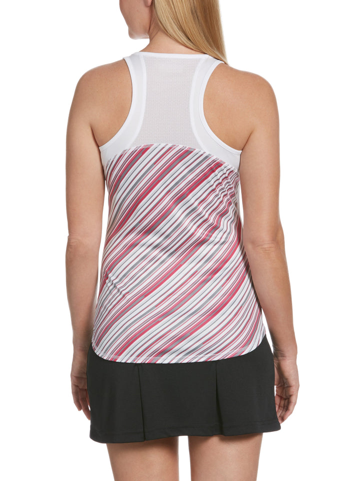 Women's Diagonal Stripe Tennis Tank Top