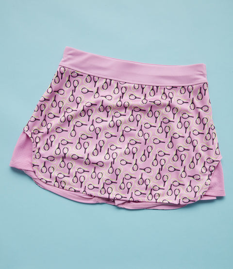 Women's Doubles Printed Tennis Skort