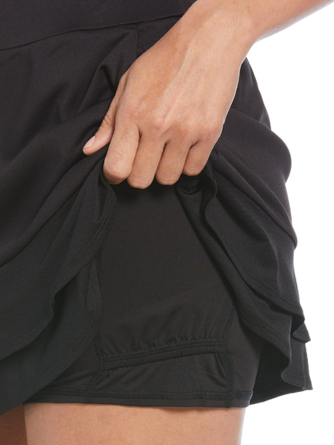 Women's Essential Solid Double Flounce Tennis Skort