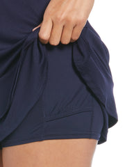 Women's Essential Solid Double Flounce Tennis Skort