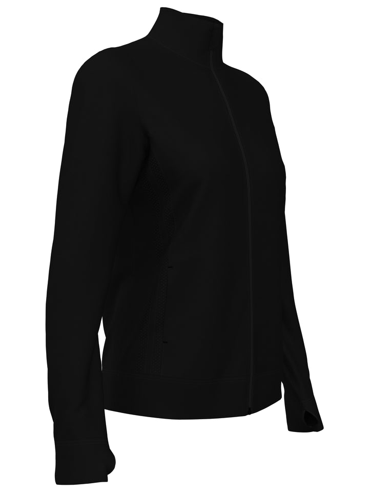 Full Zip Golf Sweater (Caviar) 