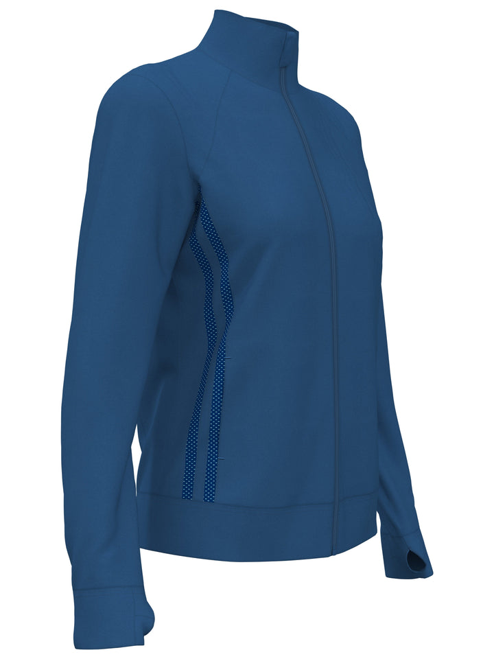 Full Zip Golf Sweater (Blue Sapphire) 
