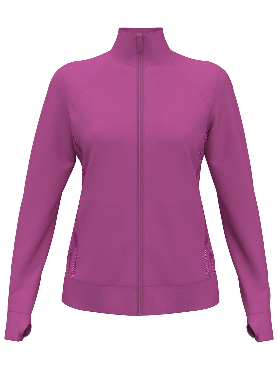 Full Zip Golf Sweater (Purple Orchid) 