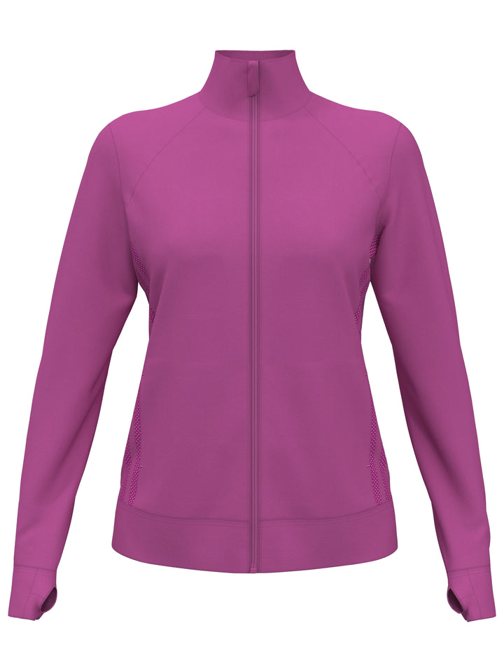 Full Zip Golf Sweater (Purple Orchid) 