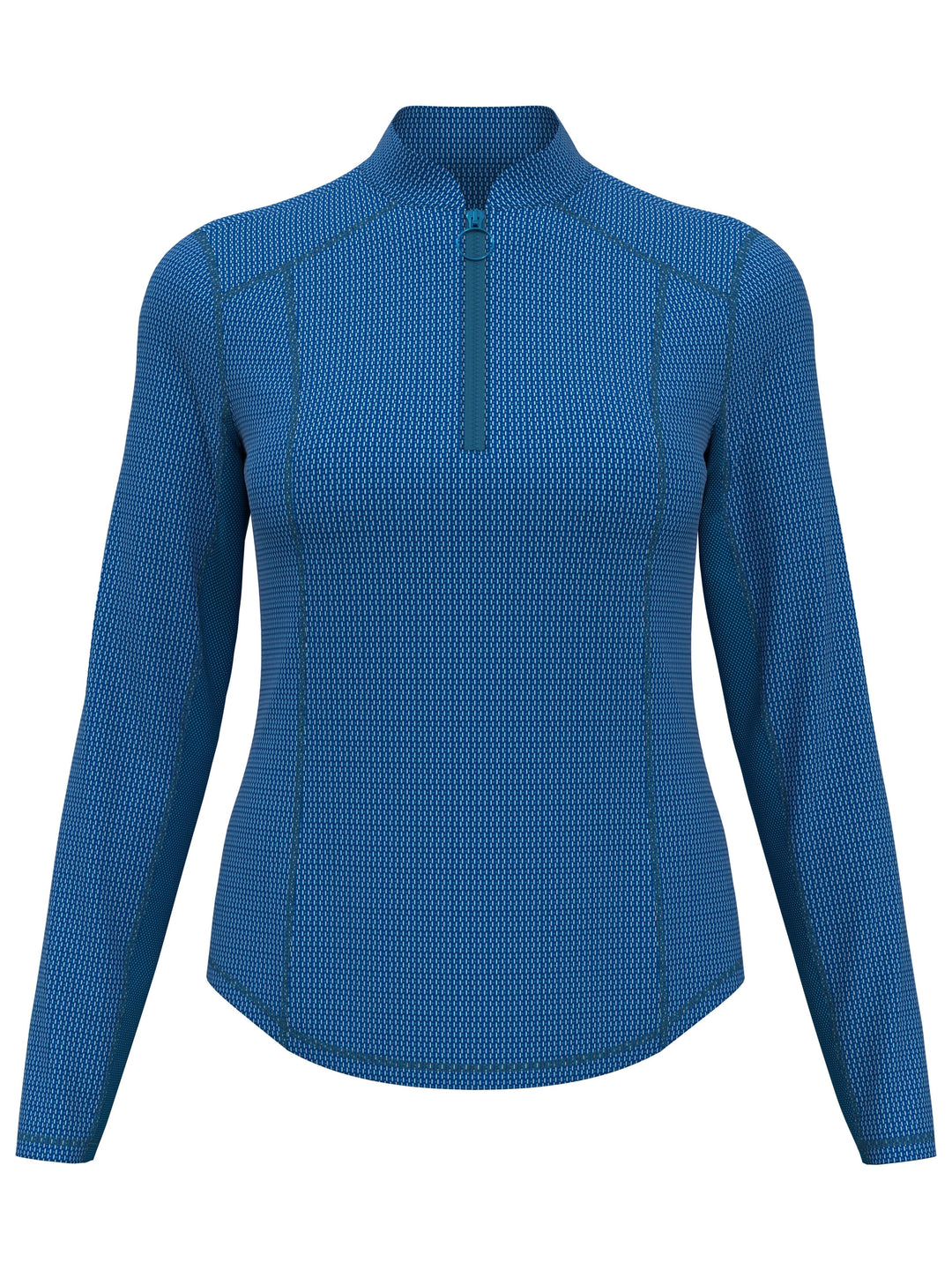 Geo Print Sun Protection Golf Shirt (Blue Sapphire) 