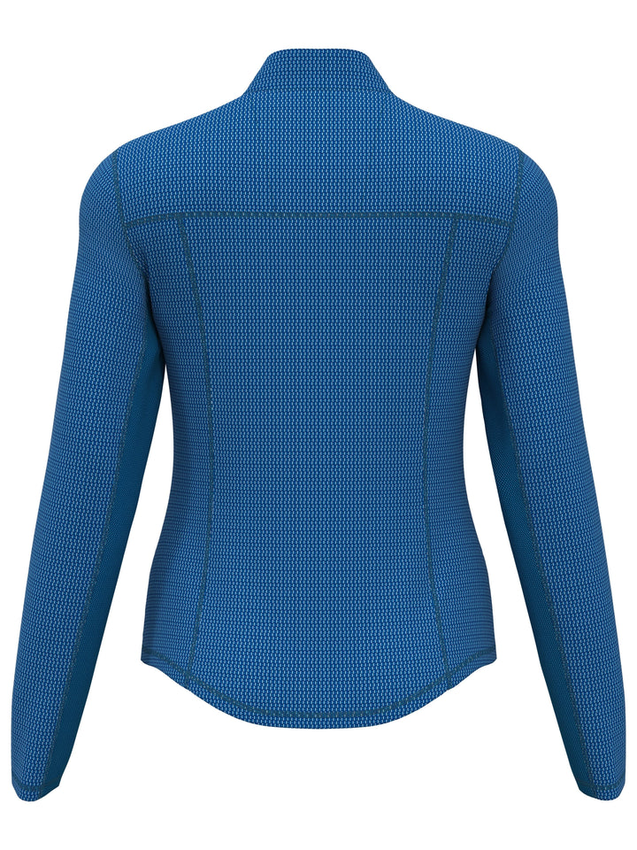 Geo Print Sun Protection Golf Shirt (Blue Sapphire) 