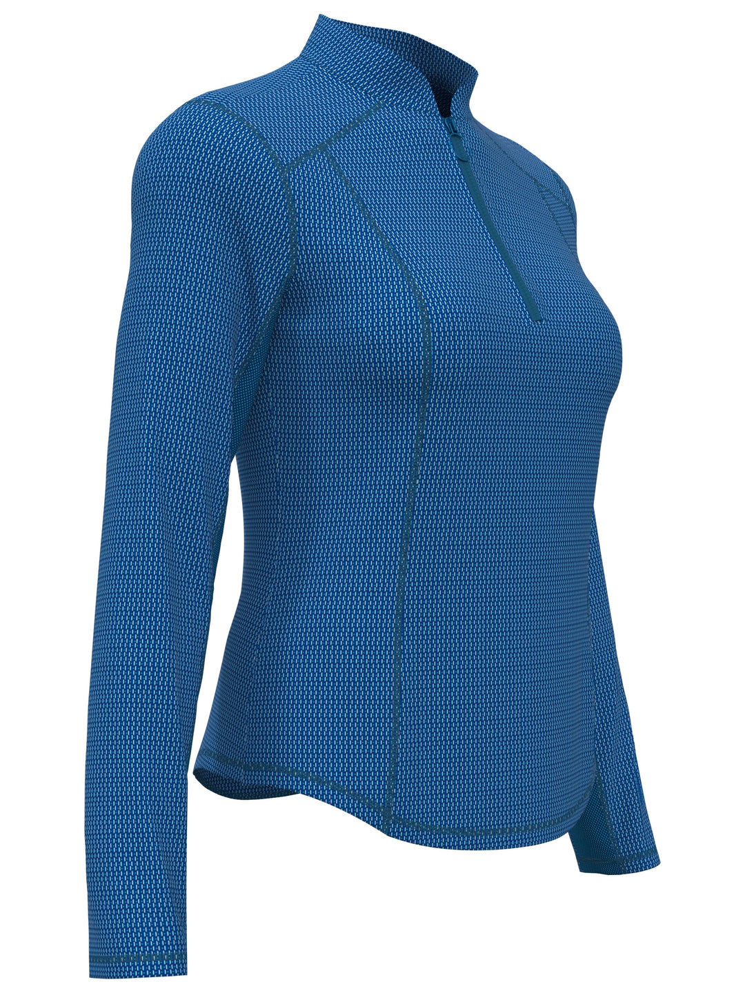 Geo Print Sun Protection Golf Shirt (Blue Sapphire) 