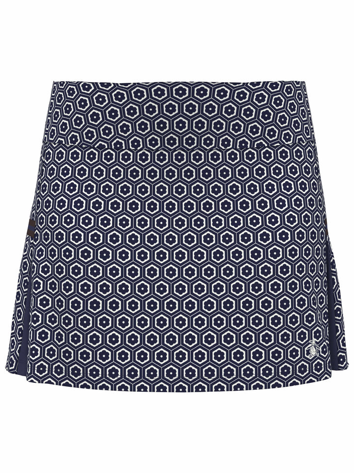 Womens Geo Printed Golf Skort (Astral Night) 
