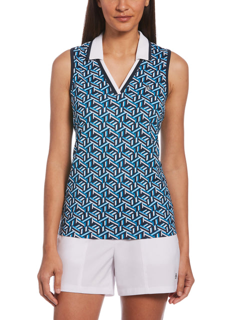 Geo Printed Tank (Black Iris) 