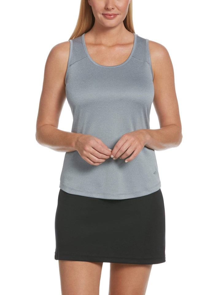Women's Heather Keyhole Tennis Tank Top