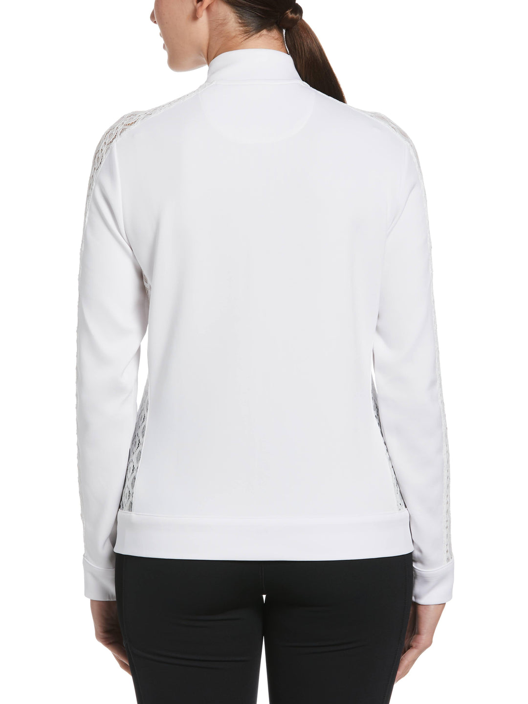 Knit Tennis Jacket with Lace (Bright White) 