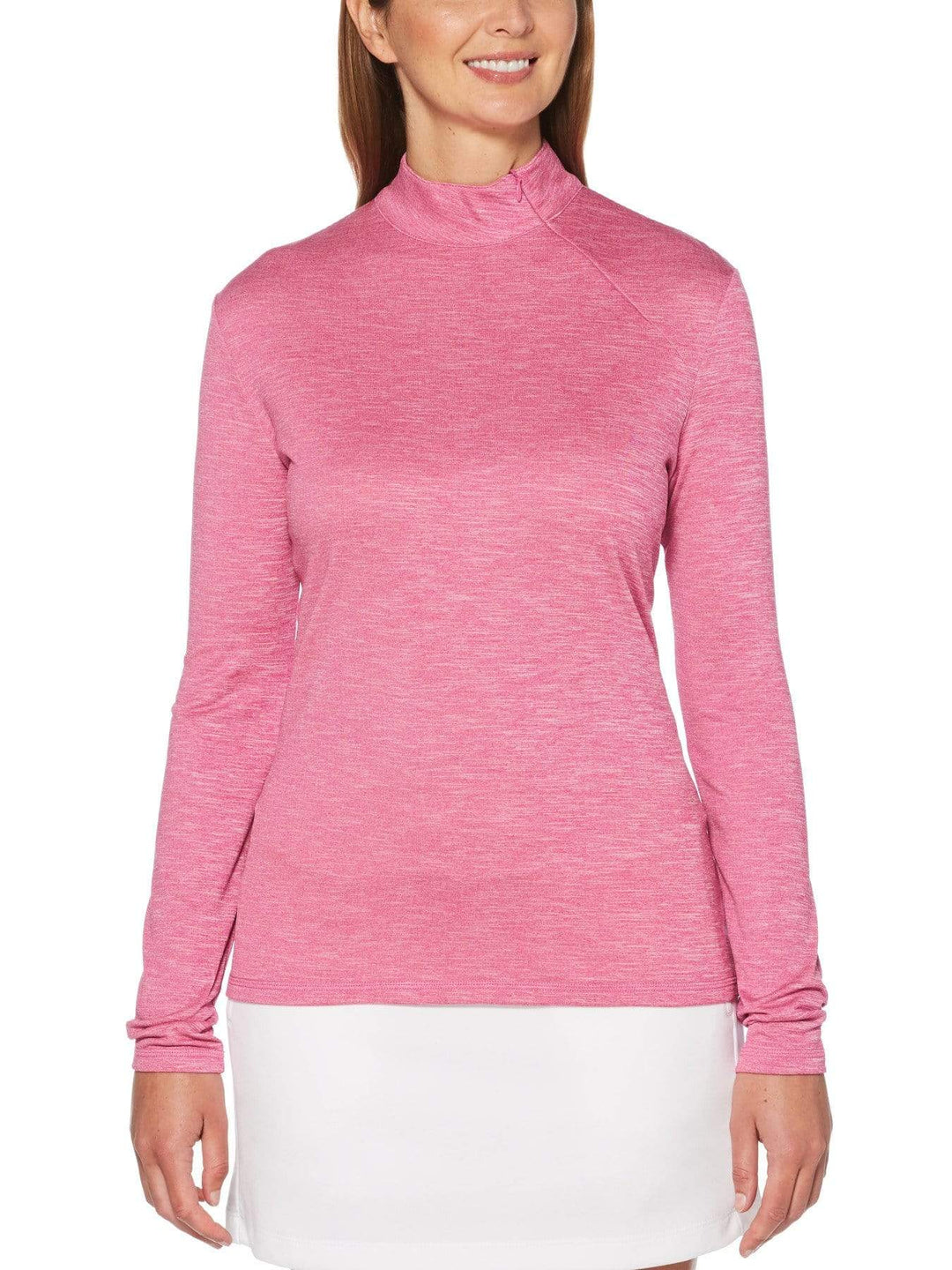 Women's Long Sleeve Waffle With Skeletal Back Printed Top