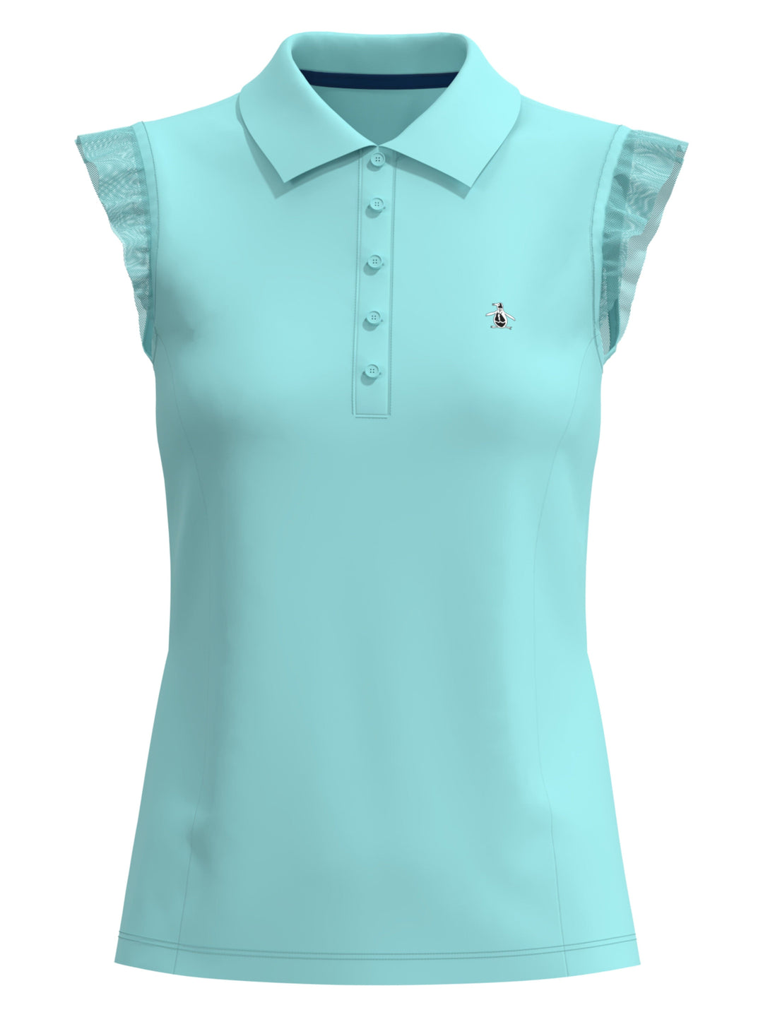 Mesh Ruffle Golf Polo (Limpet Shell) 