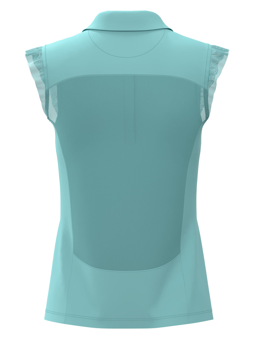 Mesh Ruffle Golf Polo (Limpet Shell) 