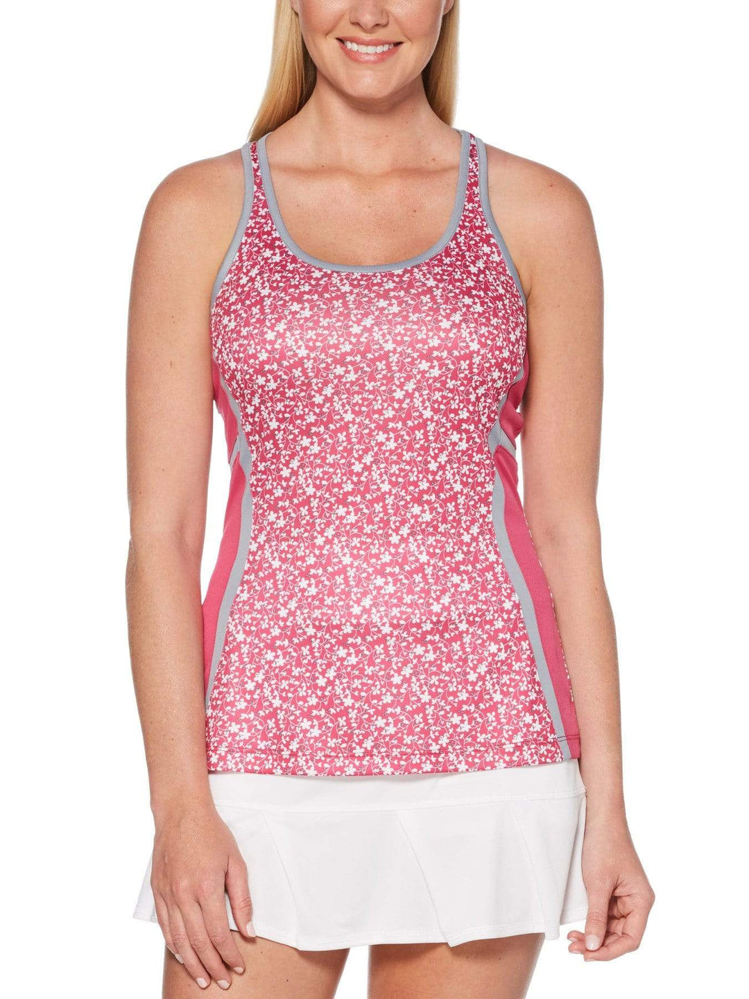 Women's Mini Floral Print Tennis Tank Top